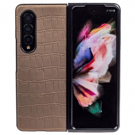 Θήκη Samsung Galaxy Z Fold 4 Ανάγλυφος Κροκόδειλος