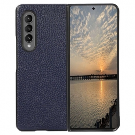 Θήκη Samsung Galaxy Z Fold 4 Vintage Εφέ Litchi Faux Leather