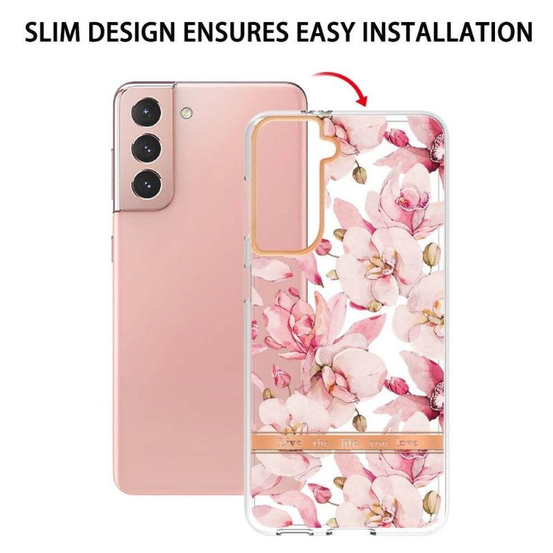 Θήκη Samsung Galaxy S21 5G Gardenia Pink Flower