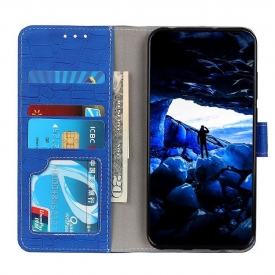 Θήκη Flip Poco M4 Pro 5G Imitation Leather Croc Look