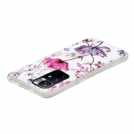 Θήκη Poco M4 Pro 5G Silicone Violet Flower