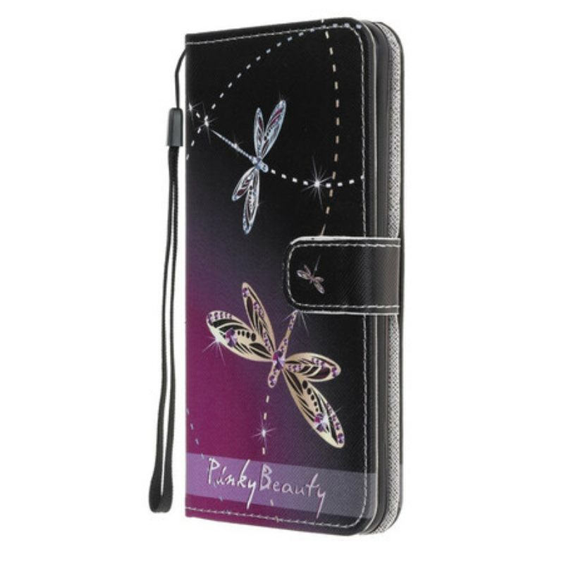 Κάλυμμα Samsung Galaxy A52 4G / A52 5G / A52s 5G με κορδονι Strappy Dragonflies