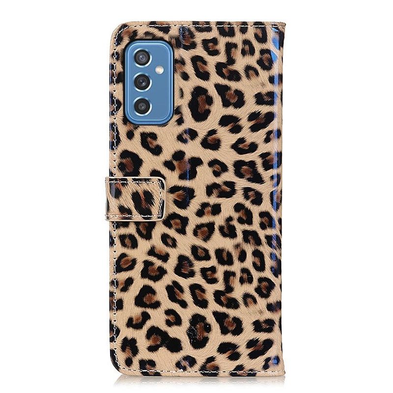 Θήκη Flip Samsung Galaxy M52 5G Faux Leopard Style