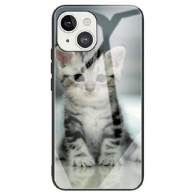 Θήκη iPhone 14 Kitten Tempered Glass