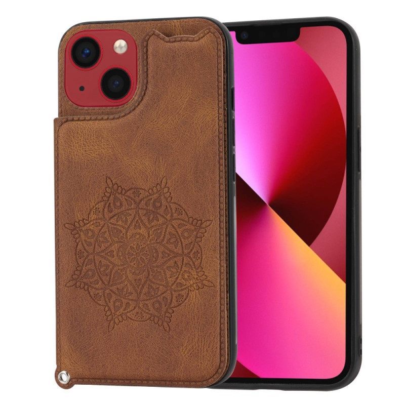 Θήκη iPhone 14 με κορδονι Κάτοχος Κάρτας Mandala Strap