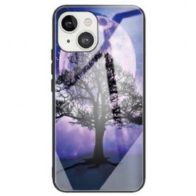 θηκη κινητου iPhone 14 Tree And Moon Tempered Glass