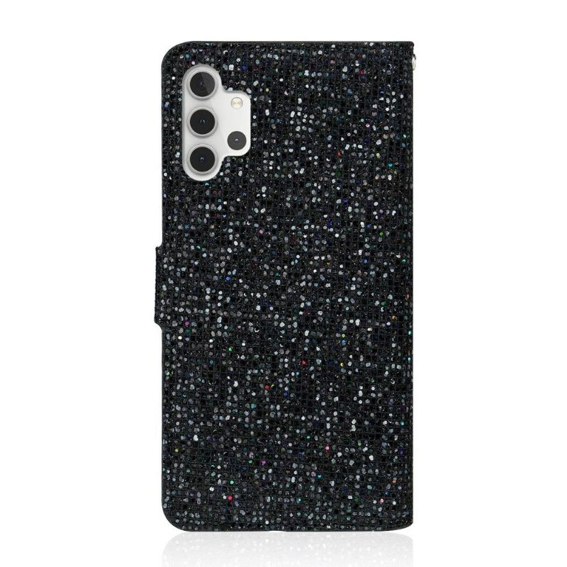 δερματινη θηκη Samsung Galaxy A32 5G Θήκη Κάρτας Glitter