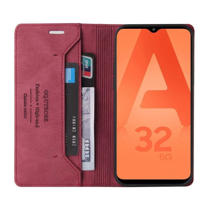 Κάλυμμα Samsung Galaxy A32 5G Gq.utrobe Faux Leather Retro