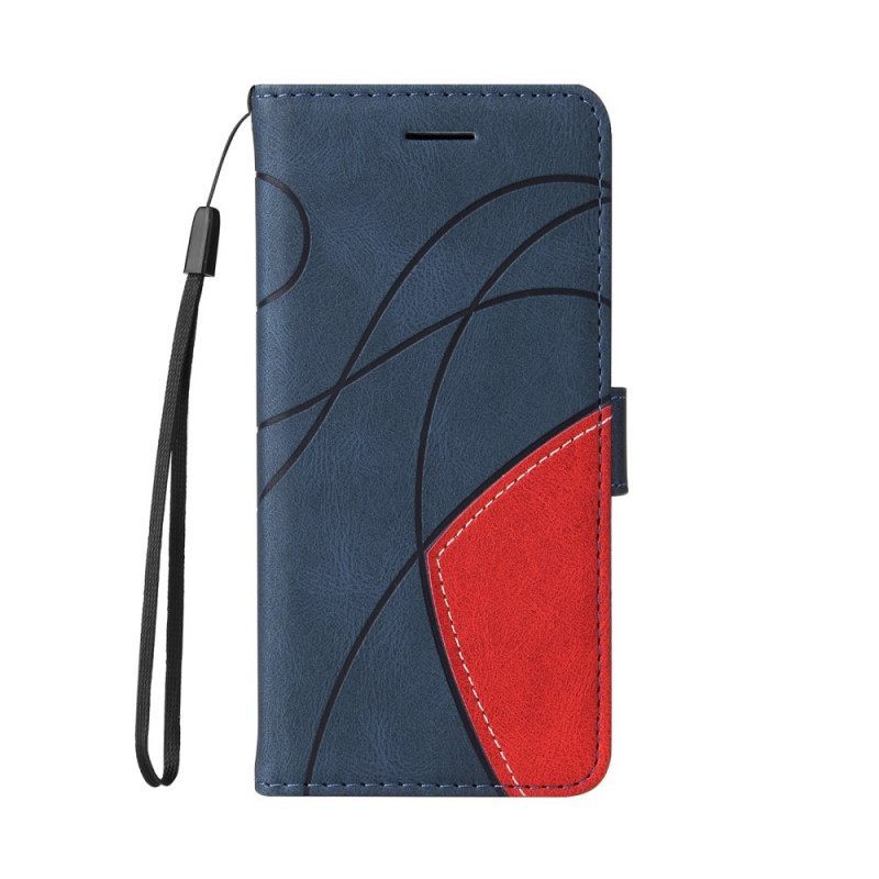 Κάλυμμα Samsung Galaxy M12 / A12 Δίχρωμο Signature Faux Leather