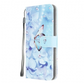 Κάλυμμα Samsung Galaxy M12 / A12 με κορδονι Strappy Diamond Butterflies