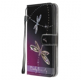 Κάλυμμα Samsung Galaxy M12 / A12 με κορδονι Strappy Dragonflies