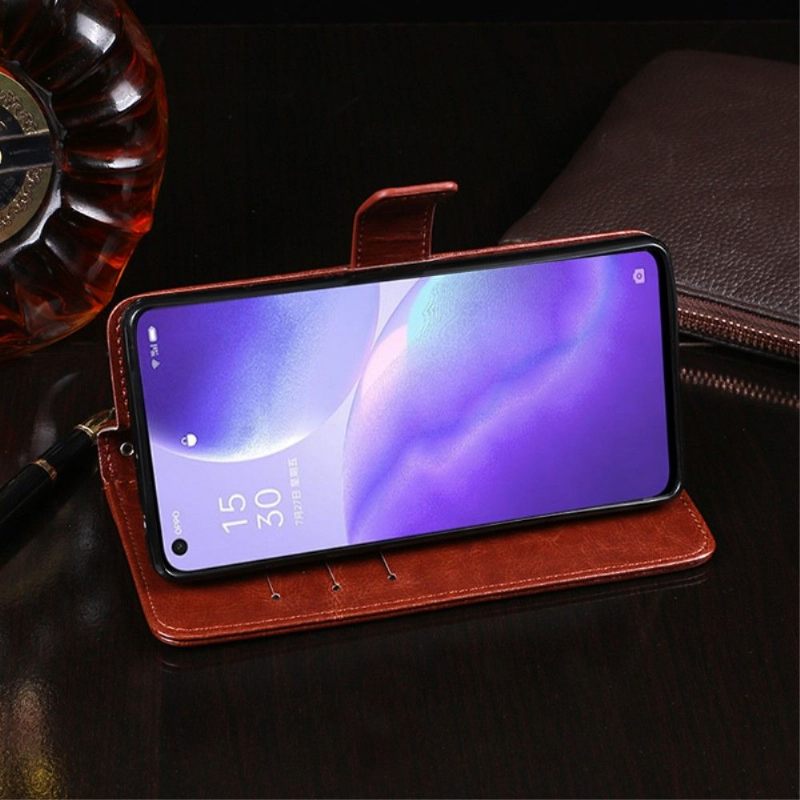 Κάλυμμα Oppo Find X3 Lite Θήκη Flip Idewei Folio Leather Effect