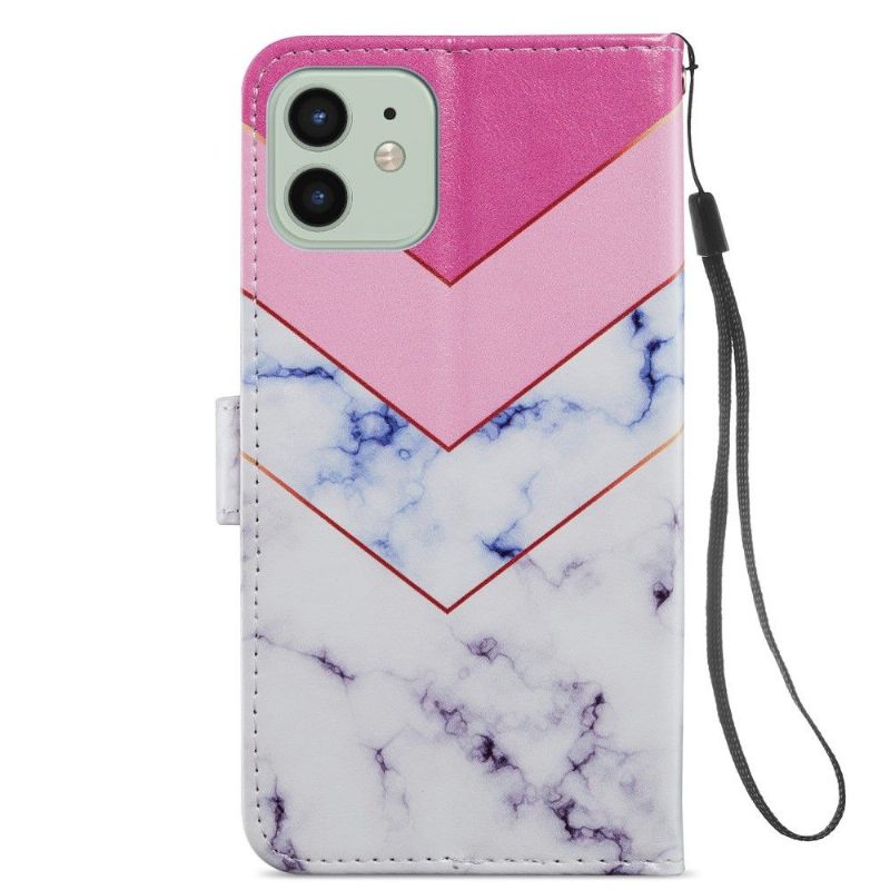 δερματινη θηκη iPhone 12 / 12 Pro Marble Geometry