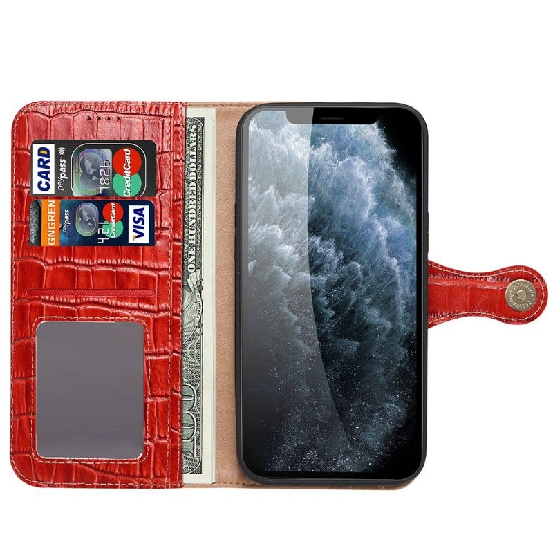 Κάλυμμα iPhone 12 / 12 Pro Croc Look Leather