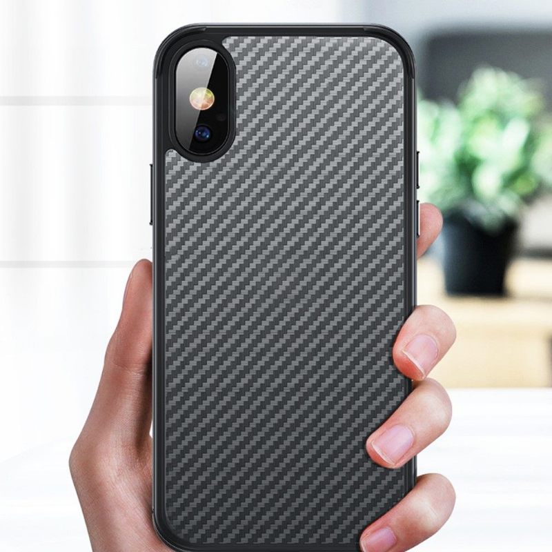 θηκη κινητου iPhone XR Luxury Series Style Carbon Fiber