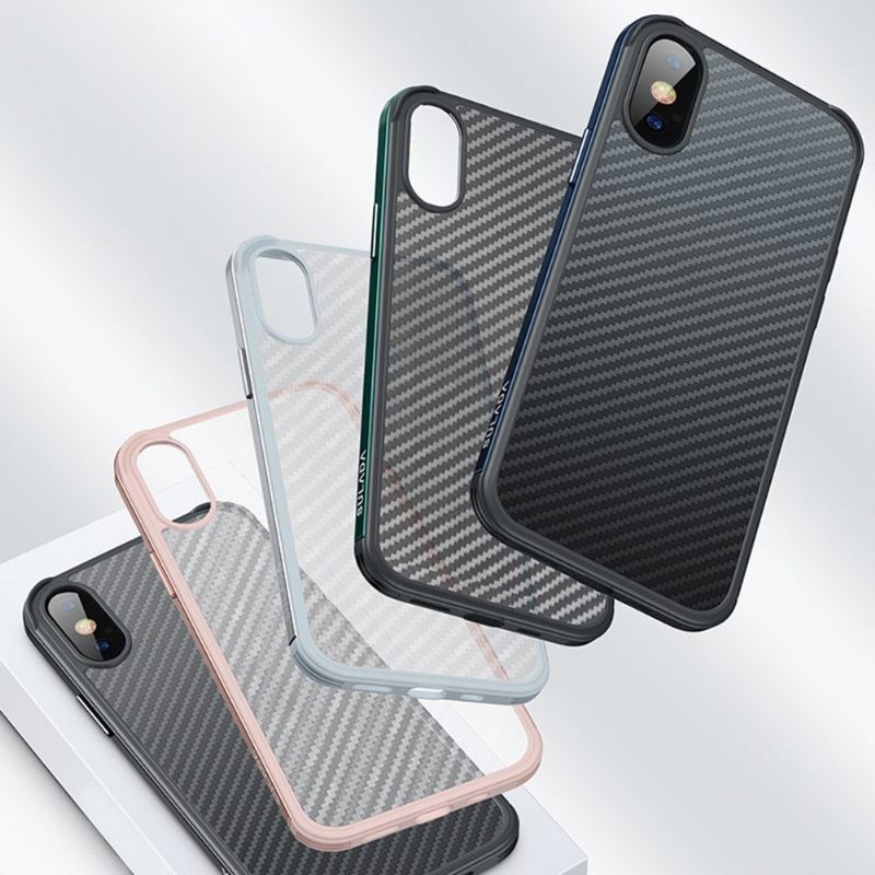 θηκη κινητου iPhone XR Luxury Series Style Carbon Fiber