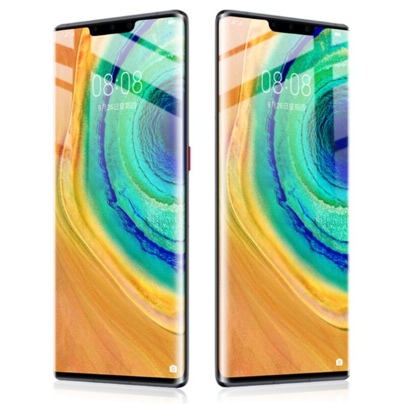 Huawei Mate 30 Pro - Full Size Tempered Glass Screen Protector - Μαύρο