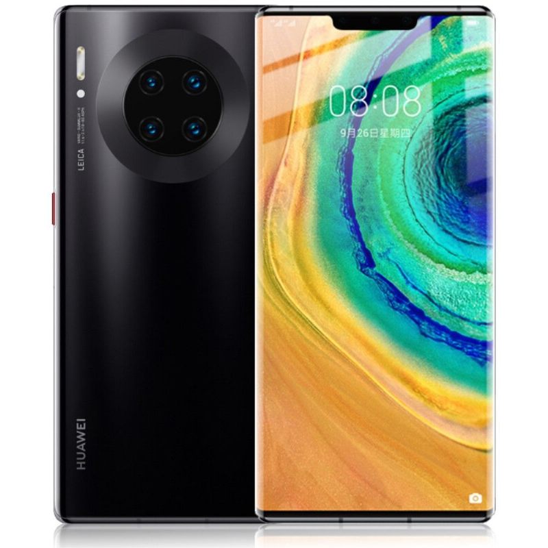 Huawei Mate 30 Pro - Full Size Tempered Glass Screen Protector - Μαύρο