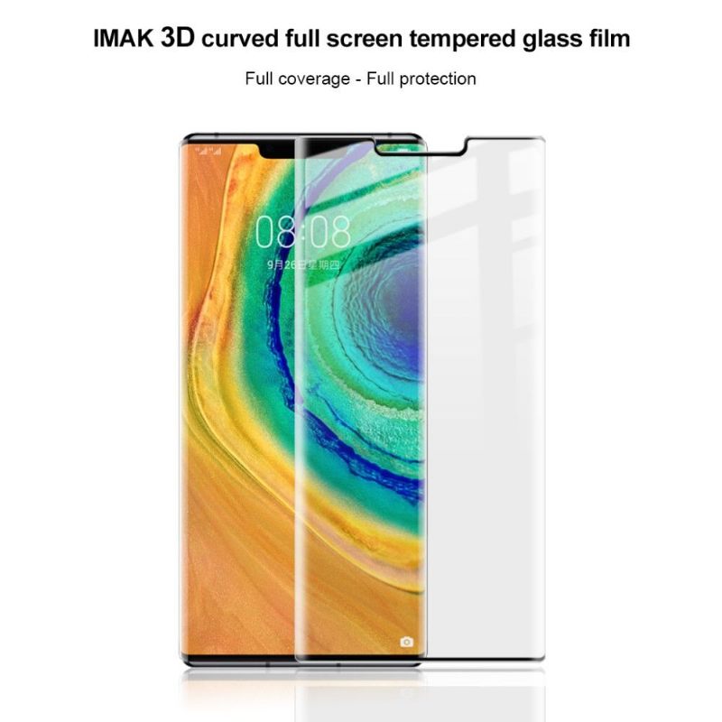 Huawei Mate 30 Pro - Full Size Tempered Glass Screen Protector - Μαύρο