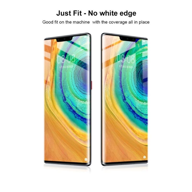 Huawei Mate 30 Pro - Full Size Tempered Glass Screen Protector - Μαύρο