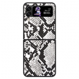 Θήκη Samsung Galaxy Z Flip 4 Θήκη Flip Εφέ Snake Skin