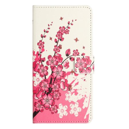 Δερματινη Θηκη iPhone 16 Pro Max Plum Blossoms