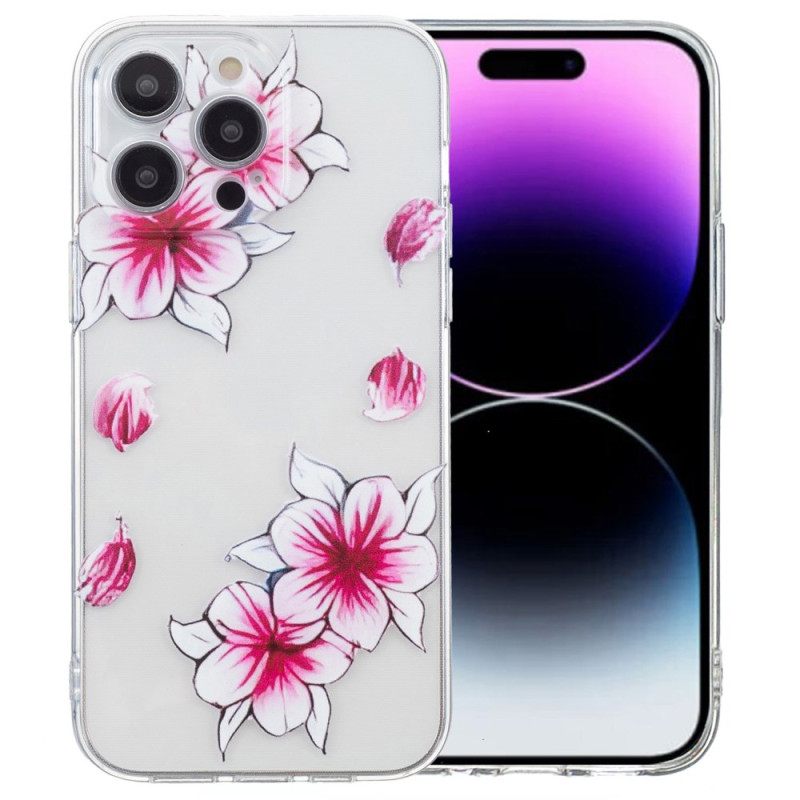 Κάλυμμα iPhone 16 Pro Max Cherry Blossoms Σιλικόνης