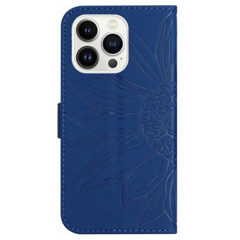 Θηκη Κινητου iPhone 16 Pro Max Θήκες Κινητών Λουράκι Ώμου Sunflower Print