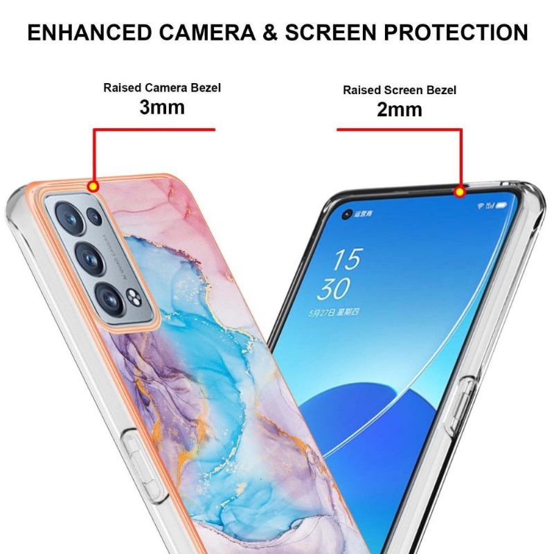 θηκη κινητου Oppo Reno 6 Pro 5G Μπλε Μάρμαρο