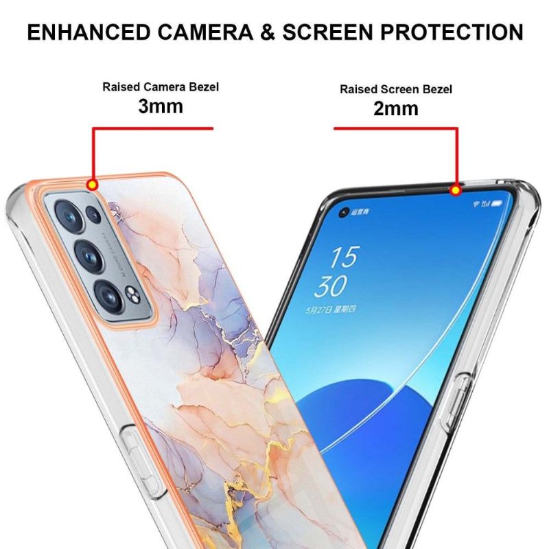 Θήκη Oppo Reno 6 Pro 5G Έγχρωμο Μάρμαρο