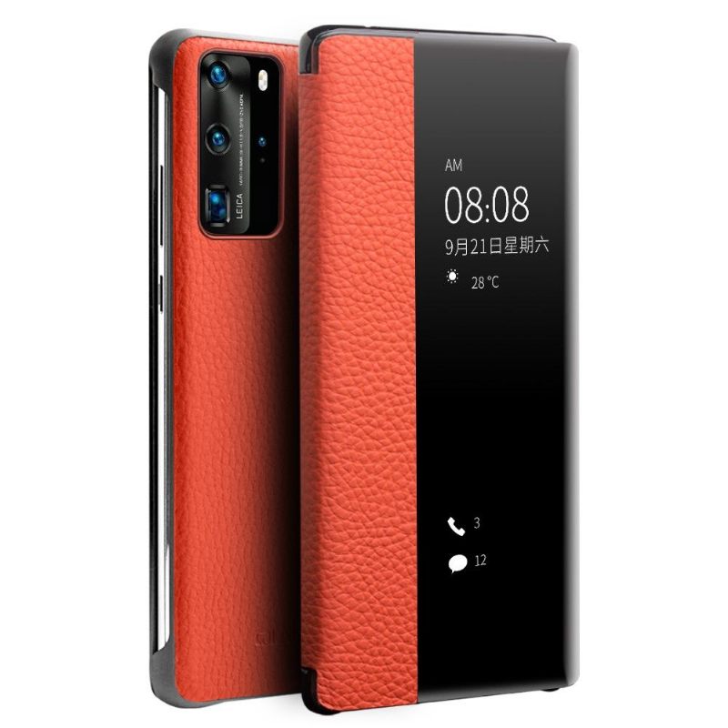 δερματινη θηκη Huawei P40 Pro Θήκη Flip Δερμάτινο Παράθυρο