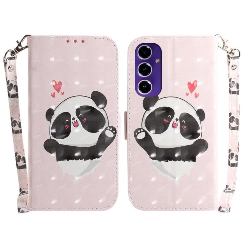 Θηκη Κινητου Samsung Galaxy A16 5g Panda Love With Strap