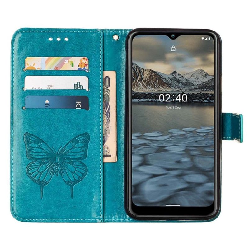 Θήκη Flip Nokia 2.4 Κάτοχος Κάρτας Butterfly Flower