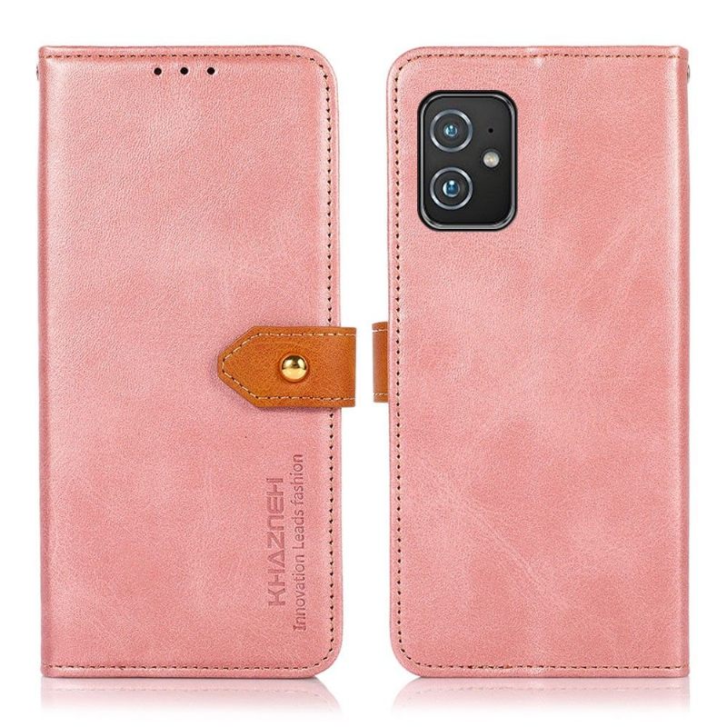 Θήκη Flip Asus Zenfone 8 Khazneh Bicolor Faux Leather