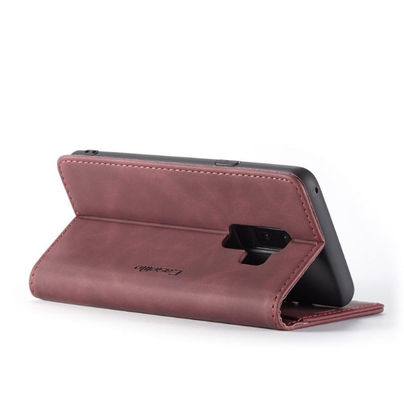 δερματινη θηκη Samsung Galaxy S9 Plus Faux Leather - Wine Red