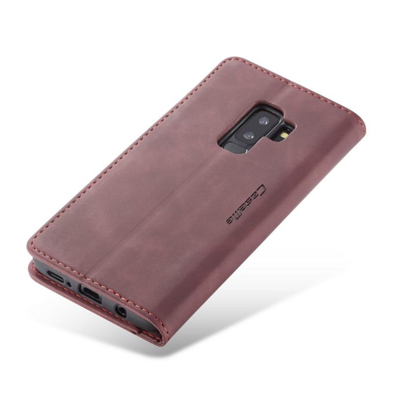 δερματινη θηκη Samsung Galaxy S9 Plus Faux Leather - Wine Red