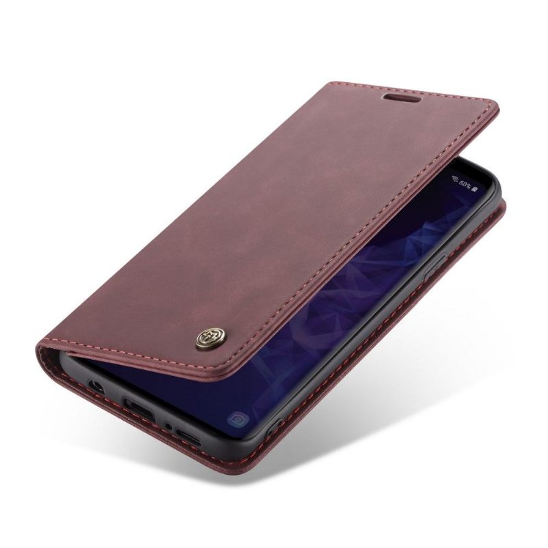 δερματινη θηκη Samsung Galaxy S9 Plus Faux Leather - Wine Red