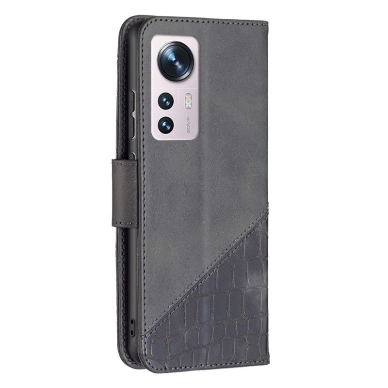 δερματινη θηκη Xiaomi 12 Croc Aspect Leather Effect