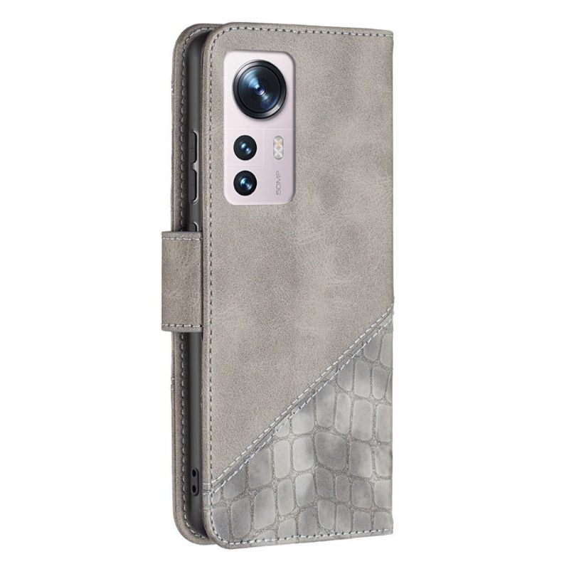 δερματινη θηκη Xiaomi 12 Croc Aspect Leather Effect