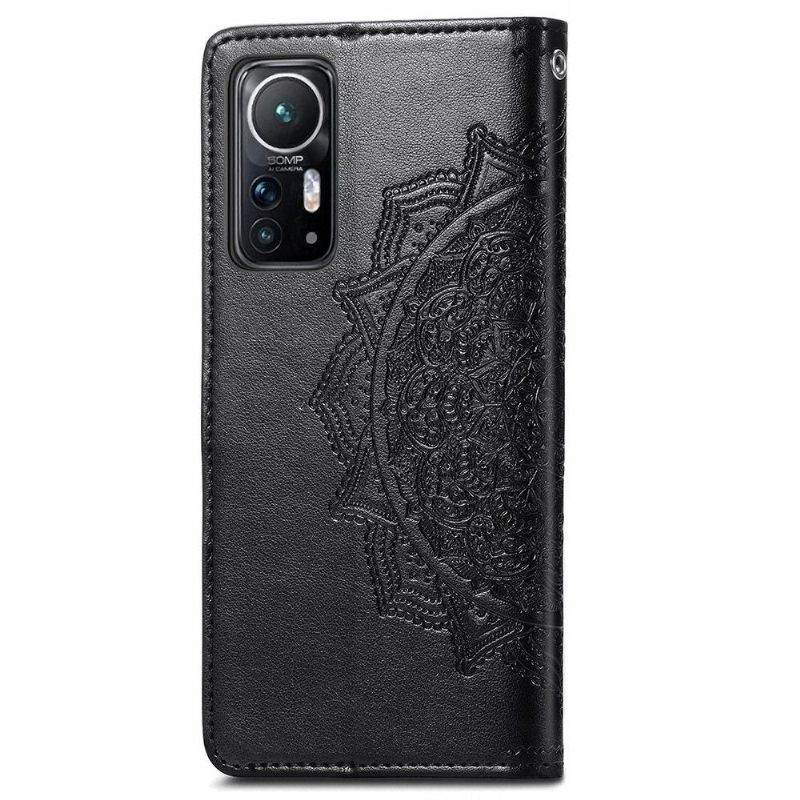 Θήκη Flip Xiaomi 12 Mandala Relief Faux Leather