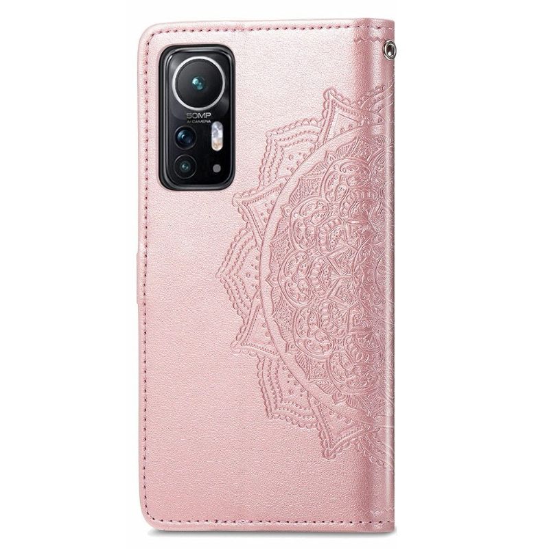 Θήκη Flip Xiaomi 12 Mandala Relief Faux Leather