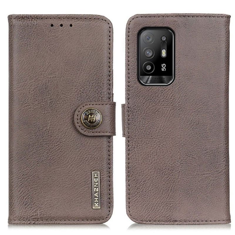 δερματινη θηκη Oppo A94 5G Κάτοχος Κάρτας Khazneh Leather Effect