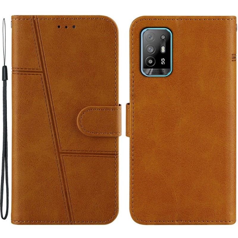 δερματινη θηκη Oppo A94 5G Lines Leather Effect