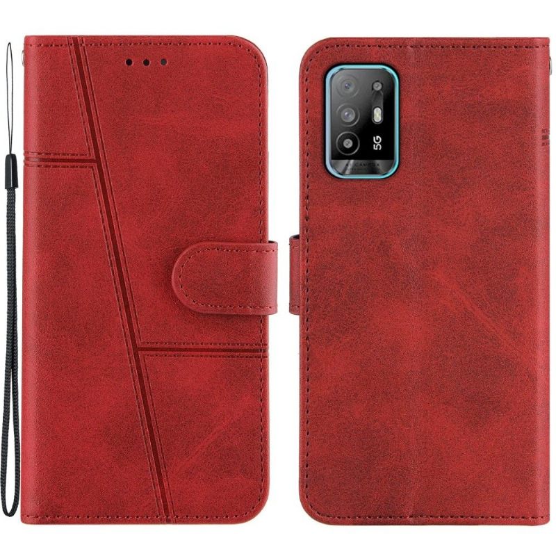 δερματινη θηκη Oppo A94 5G Lines Leather Effect