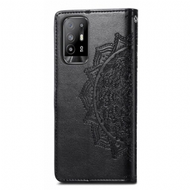 δερματινη θηκη Oppo A94 5G Mandala Relief Faux Leather