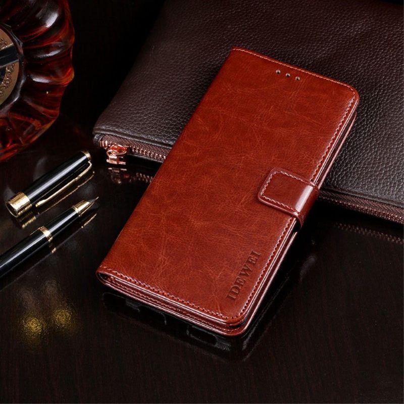 Κάλυμμα Oppo A94 5G Θήκη Flip Idewei Folio Leather Effect