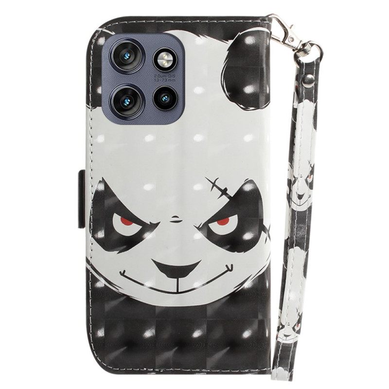 Θηκη Κινητου Motorola Edge 50 Neo Θήκες Κινητών Angry Panda Με Λουράκι