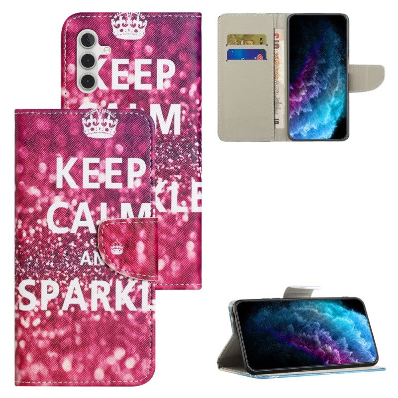 Δερματινη Θηκη Samsung Galaxy S24 Fe Feep Calm And Sparkle