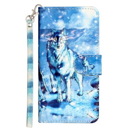 Δερματινη Θηκη Samsung Galaxy S24 Fe Snow Wolf With Strap Σιλικόνης