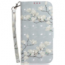 Δερματινη Θηκη Samsung Galaxy S24 Fe Strap Magnolias